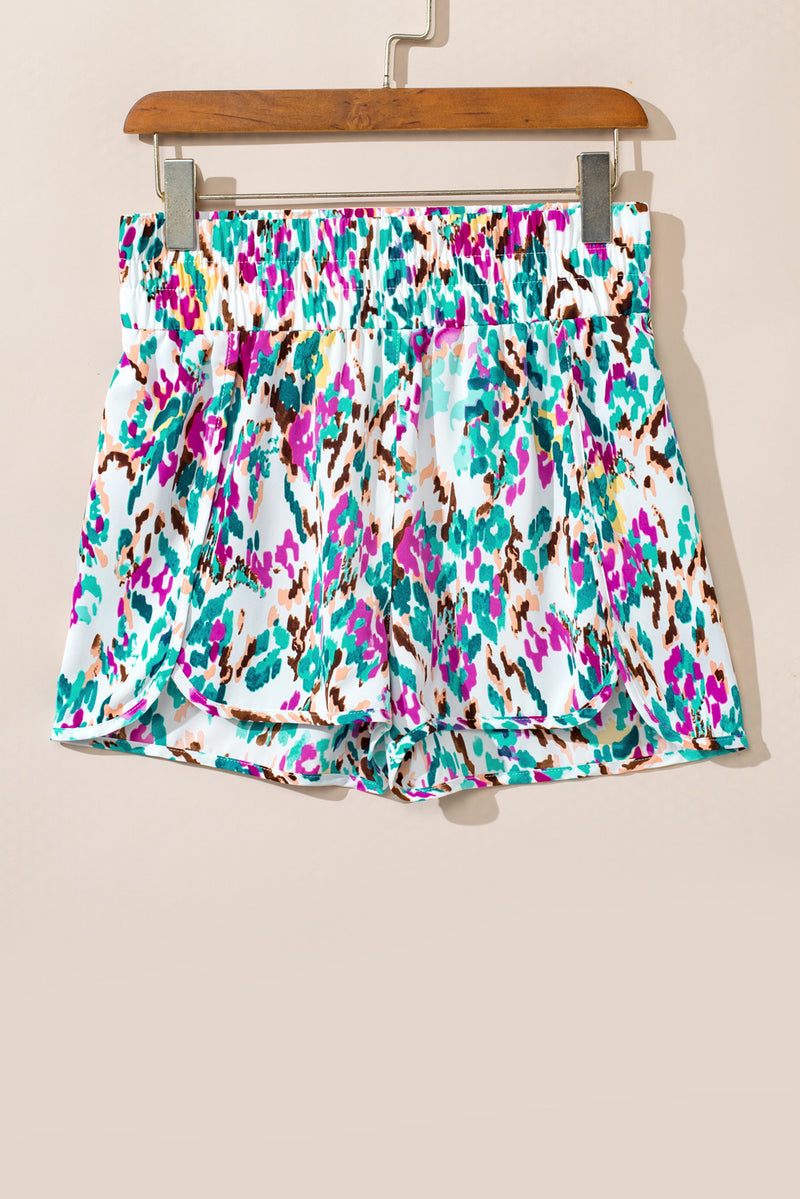 Leopard High Waisted Athletic Shorts