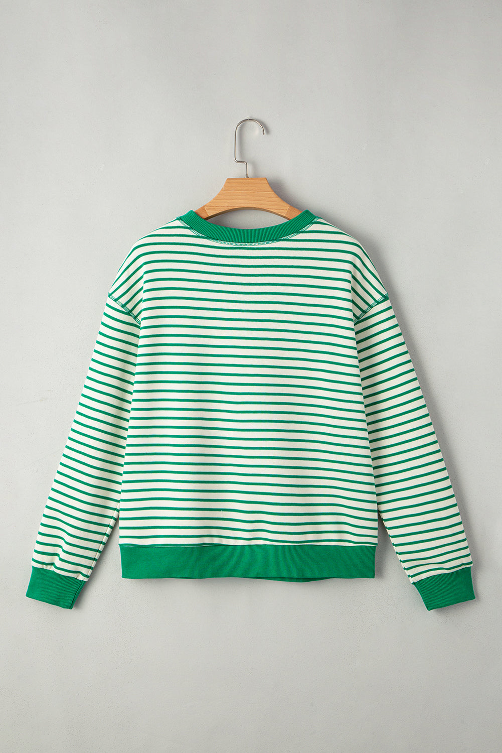 Striped Exposed Seam Patchwork Loose Pullover Top