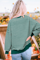 Stripe Chenille LUCKY Patched Pattern St Patrick Long Sleeve Top