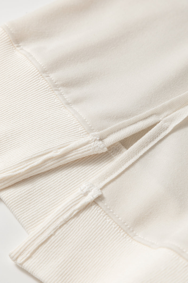 Contrast Plaid Long Sleeve Exposed Seam Patchwork Top