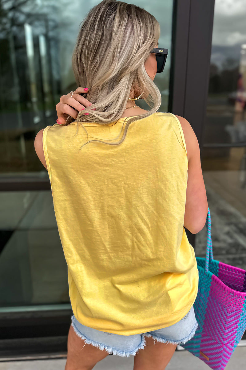 Sun Graphic Casual Tank Top