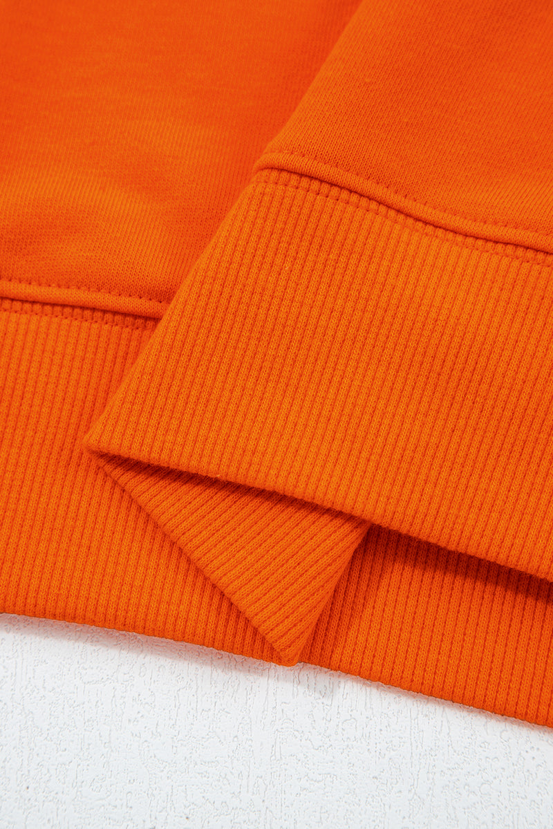Varsity Striped Sleeve Drop Shoulder Sweatshirt and Short Set