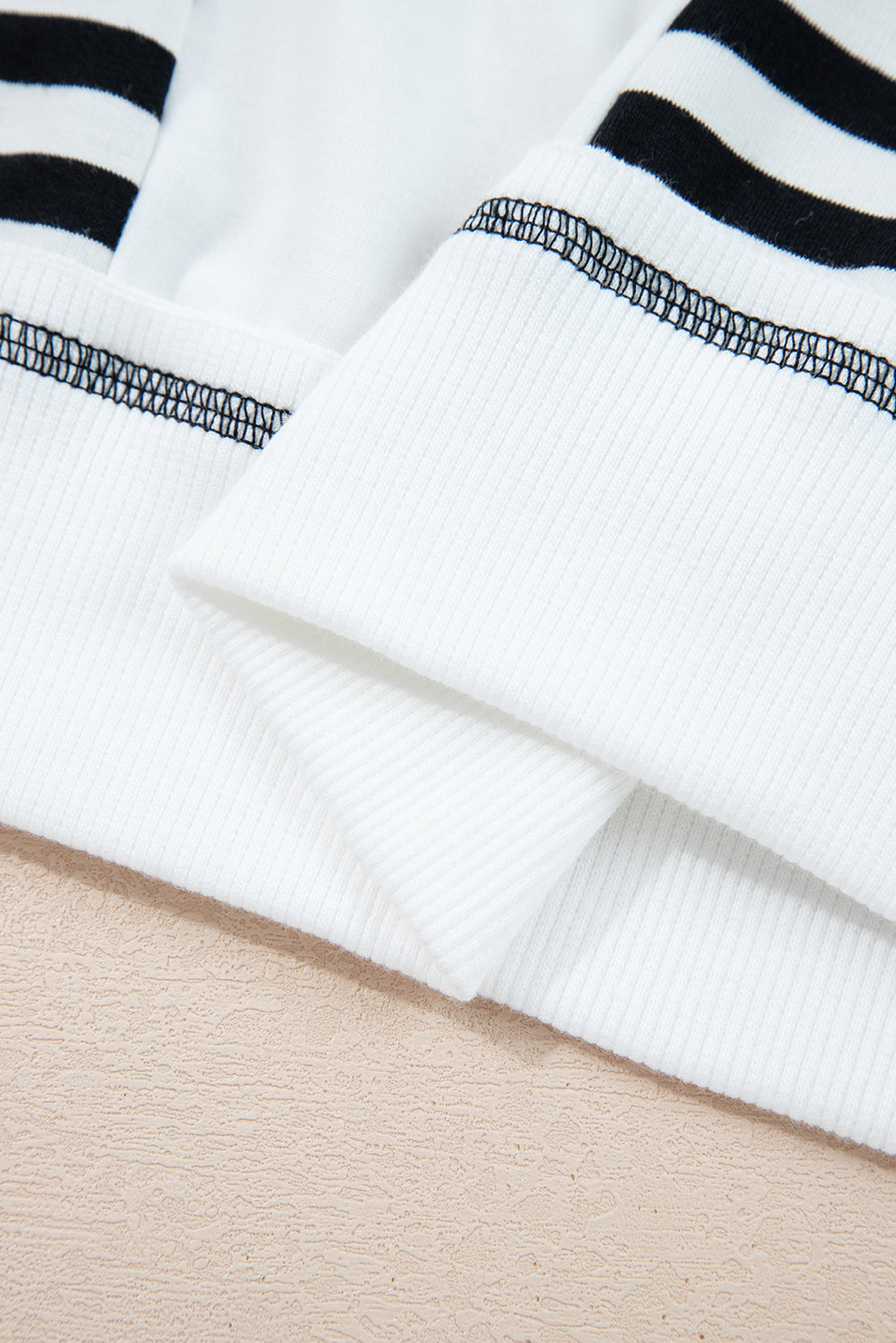 Stripe Colorblock Patchwork Contrast Stitching Oversize Sweatshirt