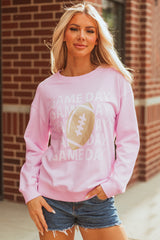 GAME DAY Football Rugby Print Casual Sweatshirt