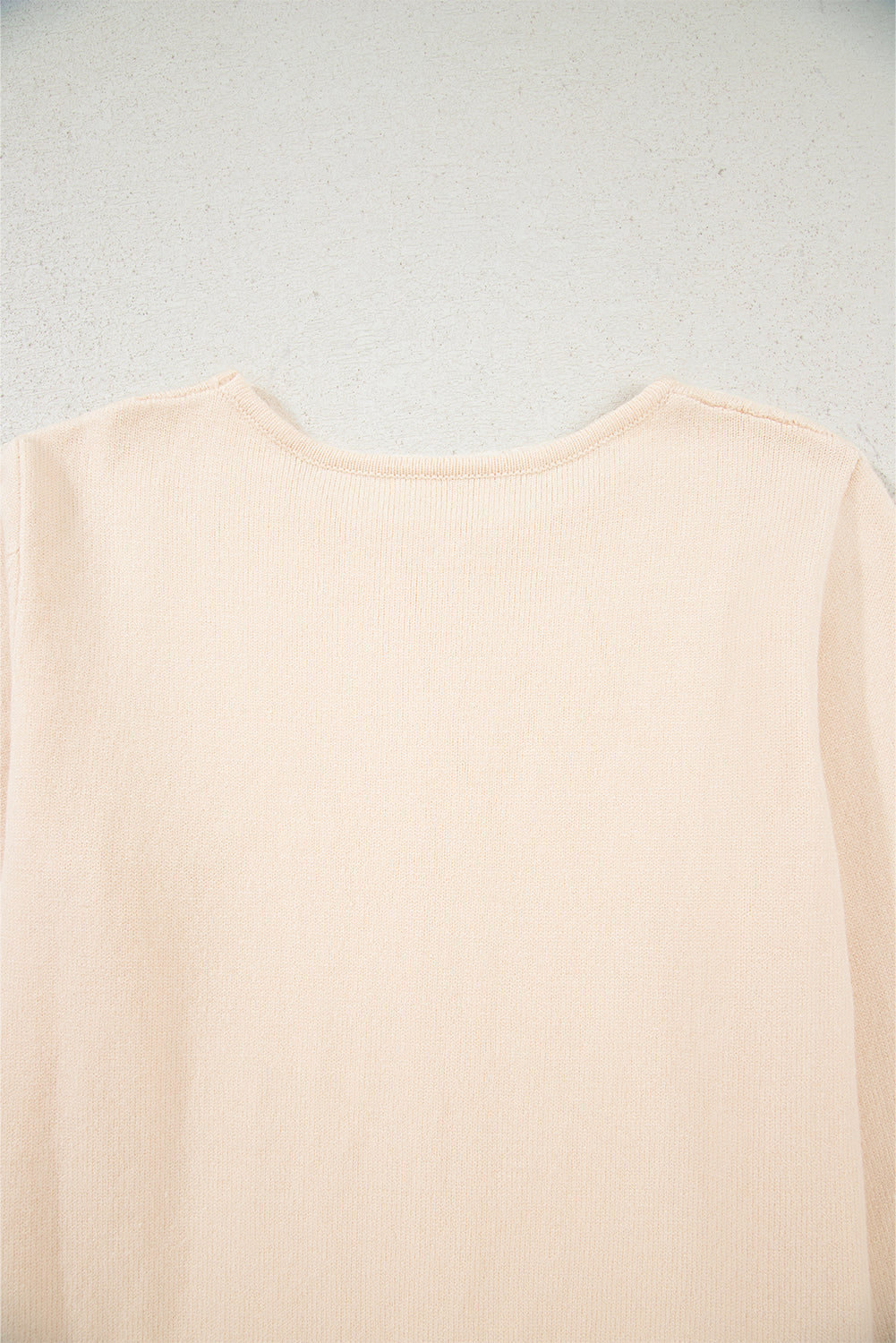 Cable Texture Bohemian Ruffle Hem Patchwork Sweater