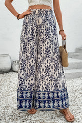Boho Pattern Print High Waist Wide Leg Loose Pants