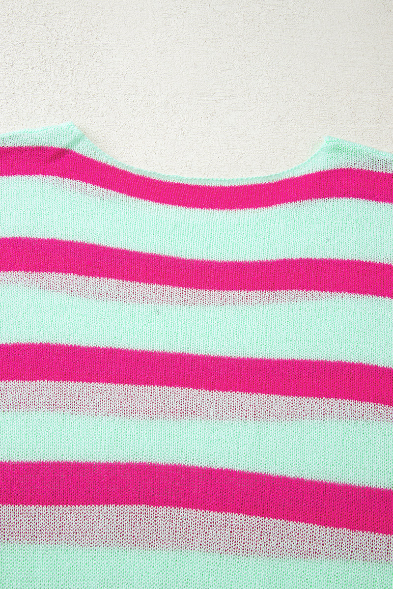 Stripe Round Neck Casual Sweater