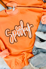 Spooky Graphic Halloween Crew Neck Holiday Sweatshirt