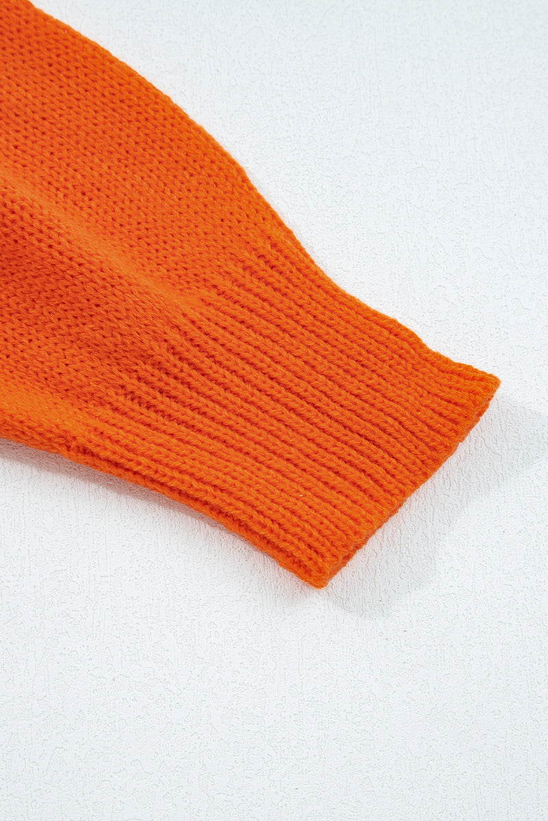 Halloween Spooky Face Hollowed Pattern Casual Sweater