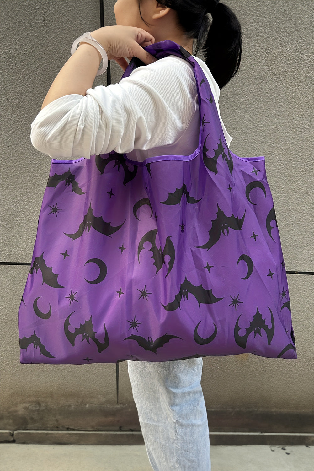 Goth Halloween Oxford Cloth Large Capacity Foldable Tote Bag