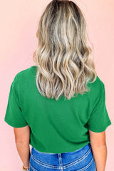 Embroidered Clover Pattern St Patrick Tee
