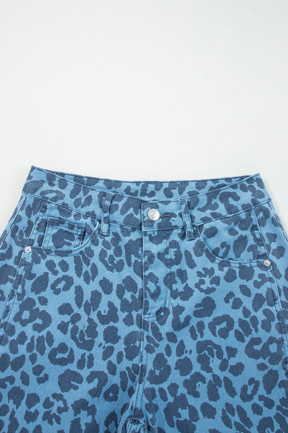 Leopard Print Straight Loose Jeans
