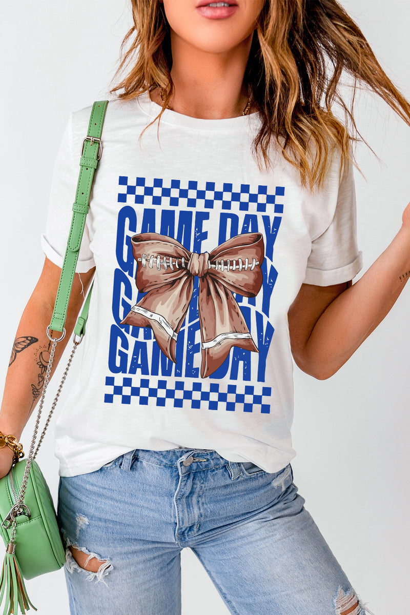 Rugby Bowknot GAME DAY Graphic Tee