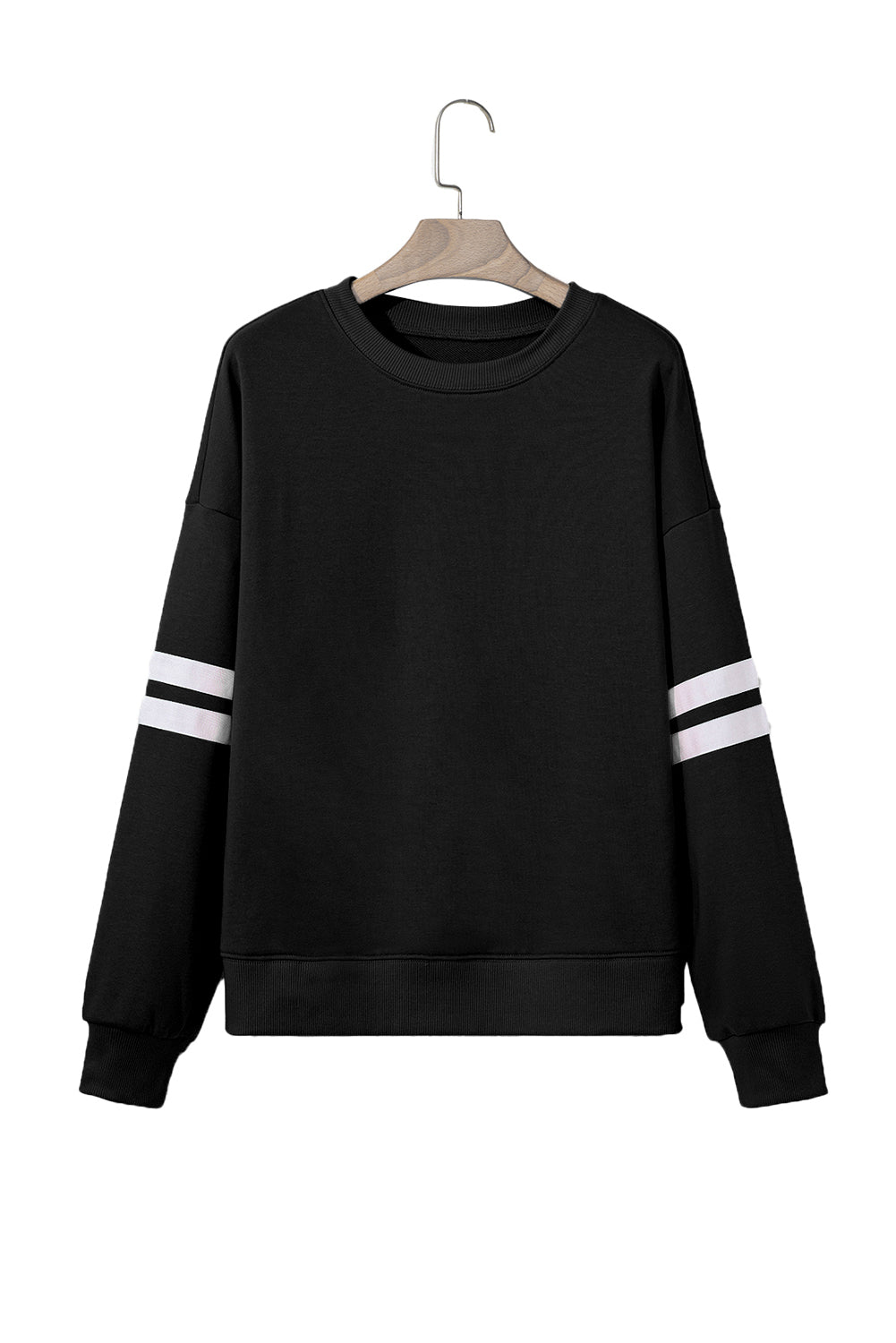 Varsity Striped Detail Drop Shoulder Oversized Sweatshirt