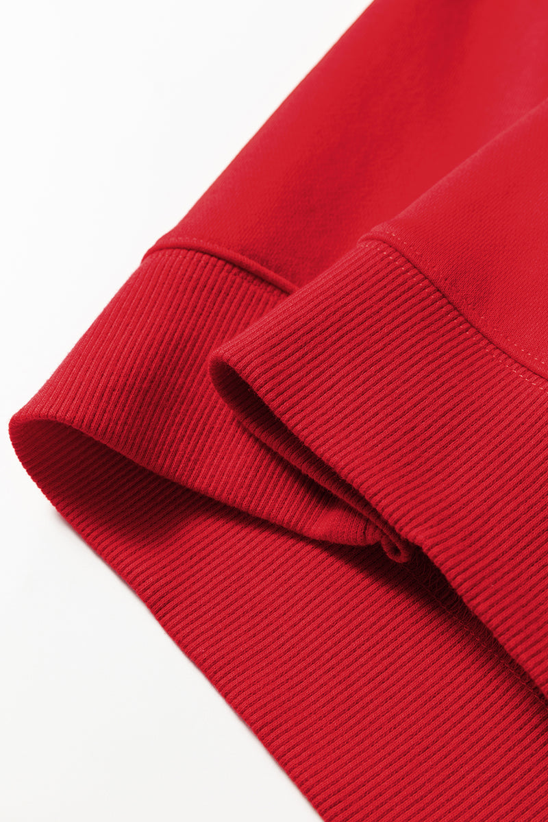Varsity Striped Detail Crew Neck Plus Sweatshirt