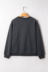 Grey Cowboy Queen Card Drop Shoulder Graphic Sweatshirt