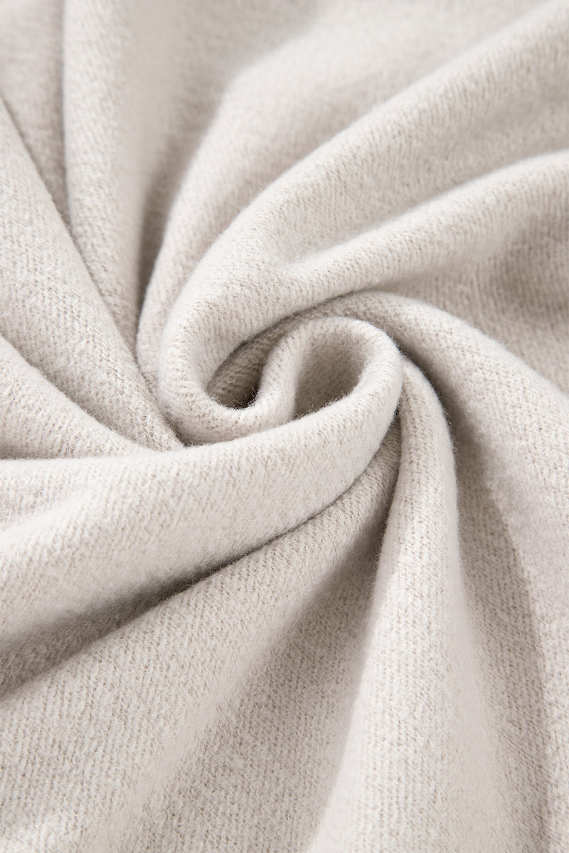 Parchment Striped Colorblock Patchwork Drop Shoulder Sweatshirt