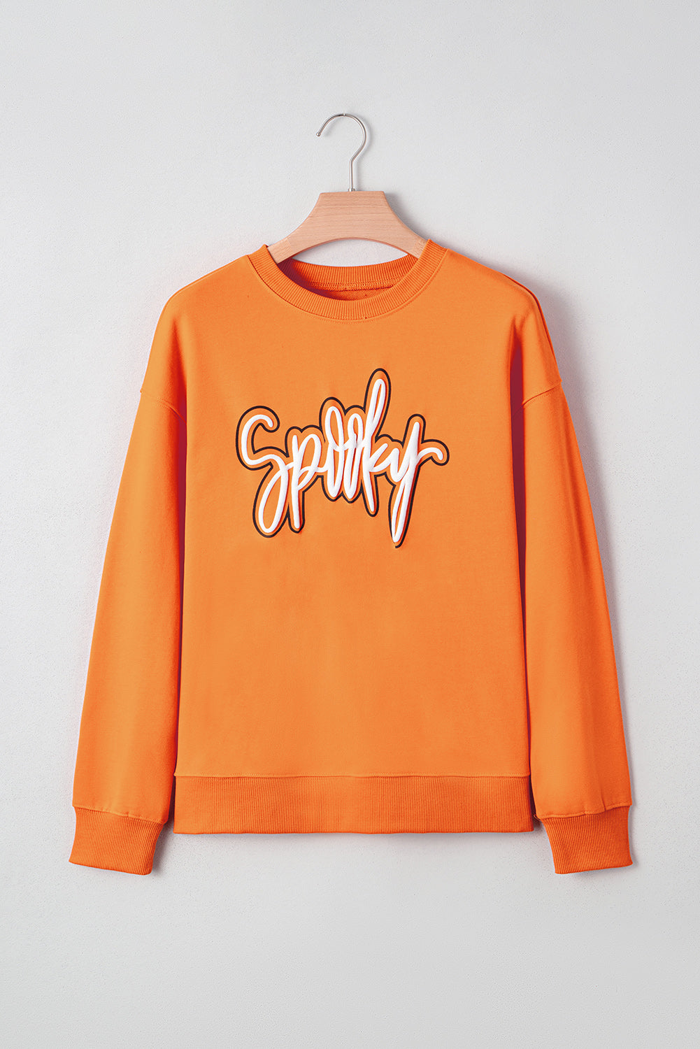 Spooky Graphic Halloween Crew Neck Holiday Sweatshirt