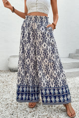 Boho Pattern Print High Waist Wide Leg Loose Pants