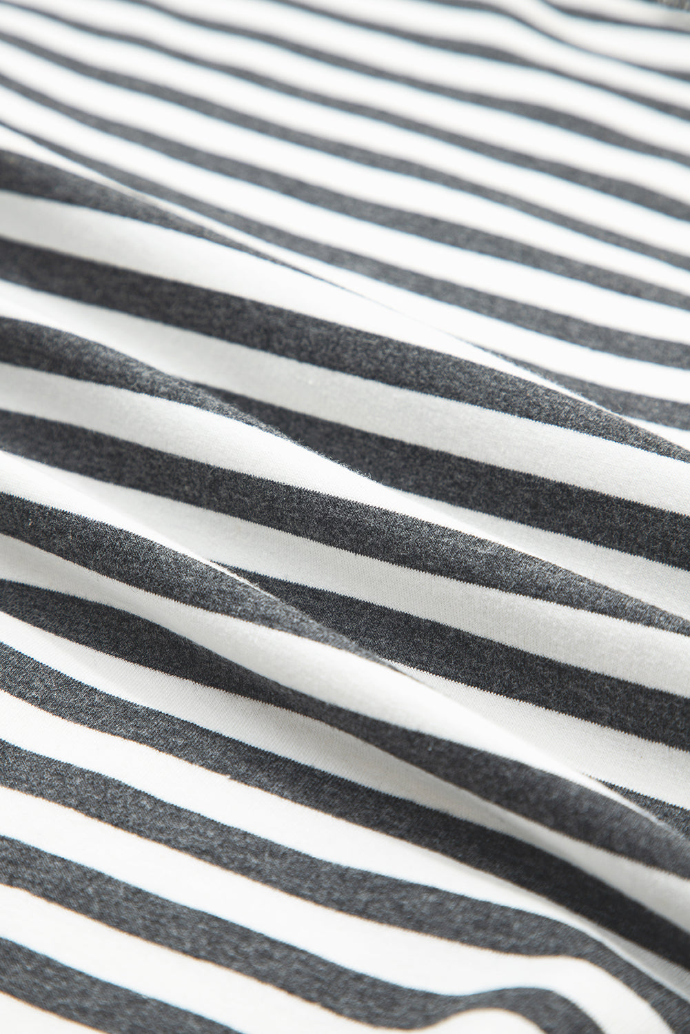 Stripe Starry Patch Drop Shoulder Raw Edge Casual Knit Top