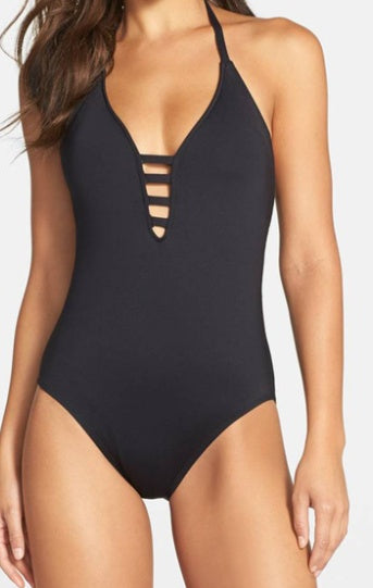 Style Bikini Diamond Shaped Print Finalized One Piece Swimsuit