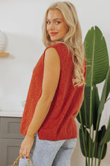 Solid Color Split V Neck Short Sleeve Sweater