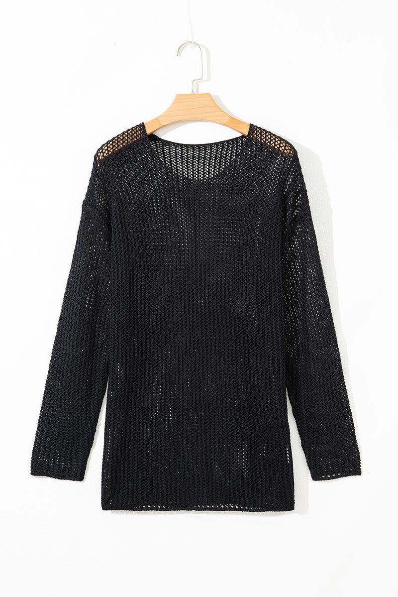 Crochet Hollow-out Jumper Top Sweater
