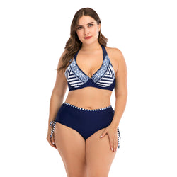 Plus size woman underwire bikini set swimwear