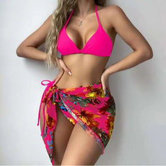 Swimming Pool Three-piece Swimsuit Women