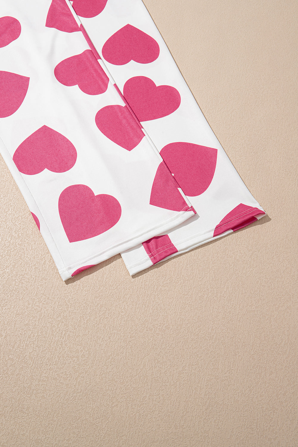 Ruffled Tank Top And Heart Print Pants Lounge Set