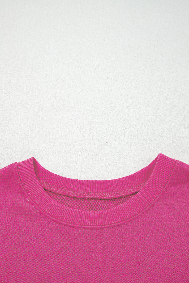 Varsity Striped Detail Drop Shoulder Oversized Sweatshirt