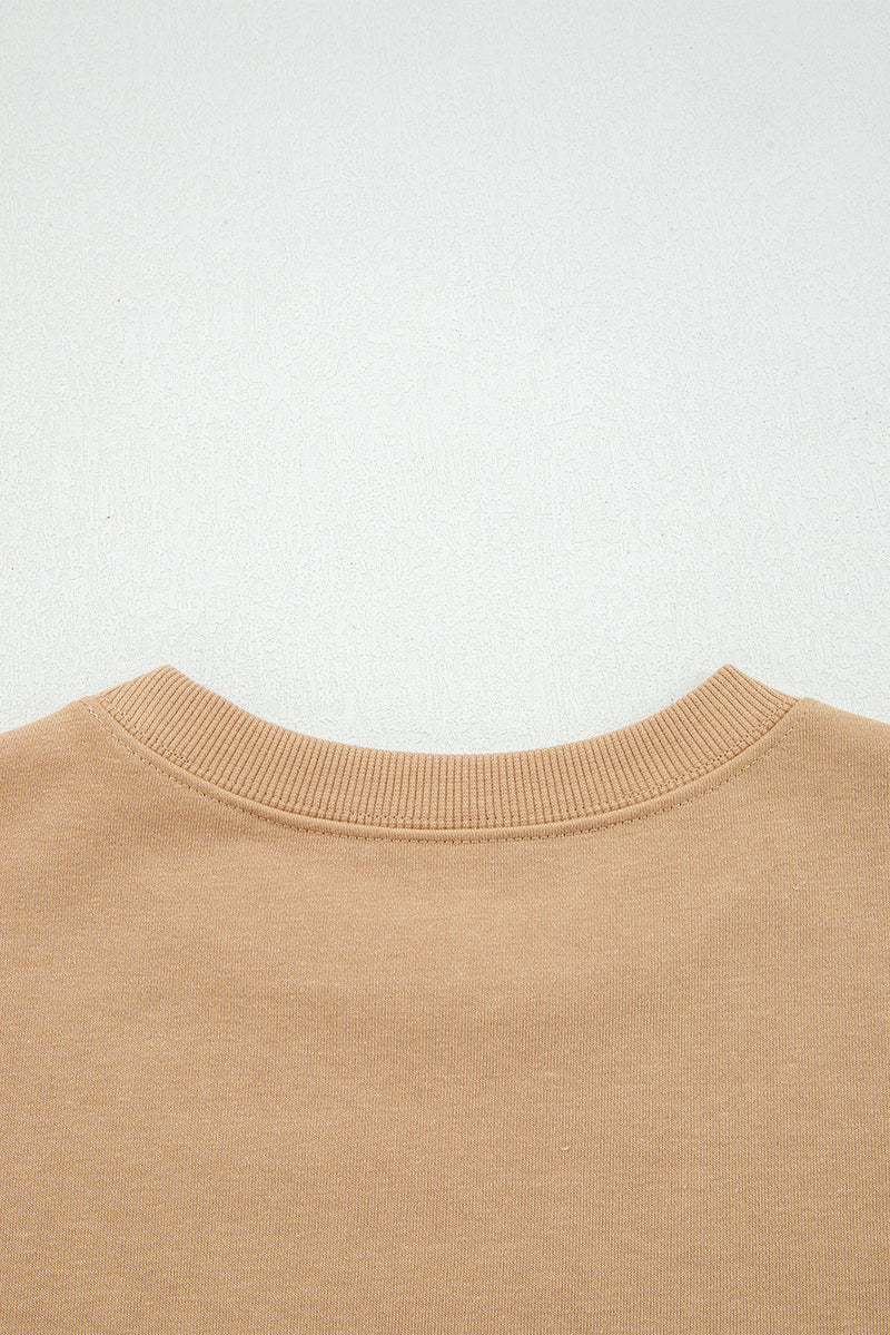 Varsity Striped Detail Drop Shoulder Oversized Sweatshirt