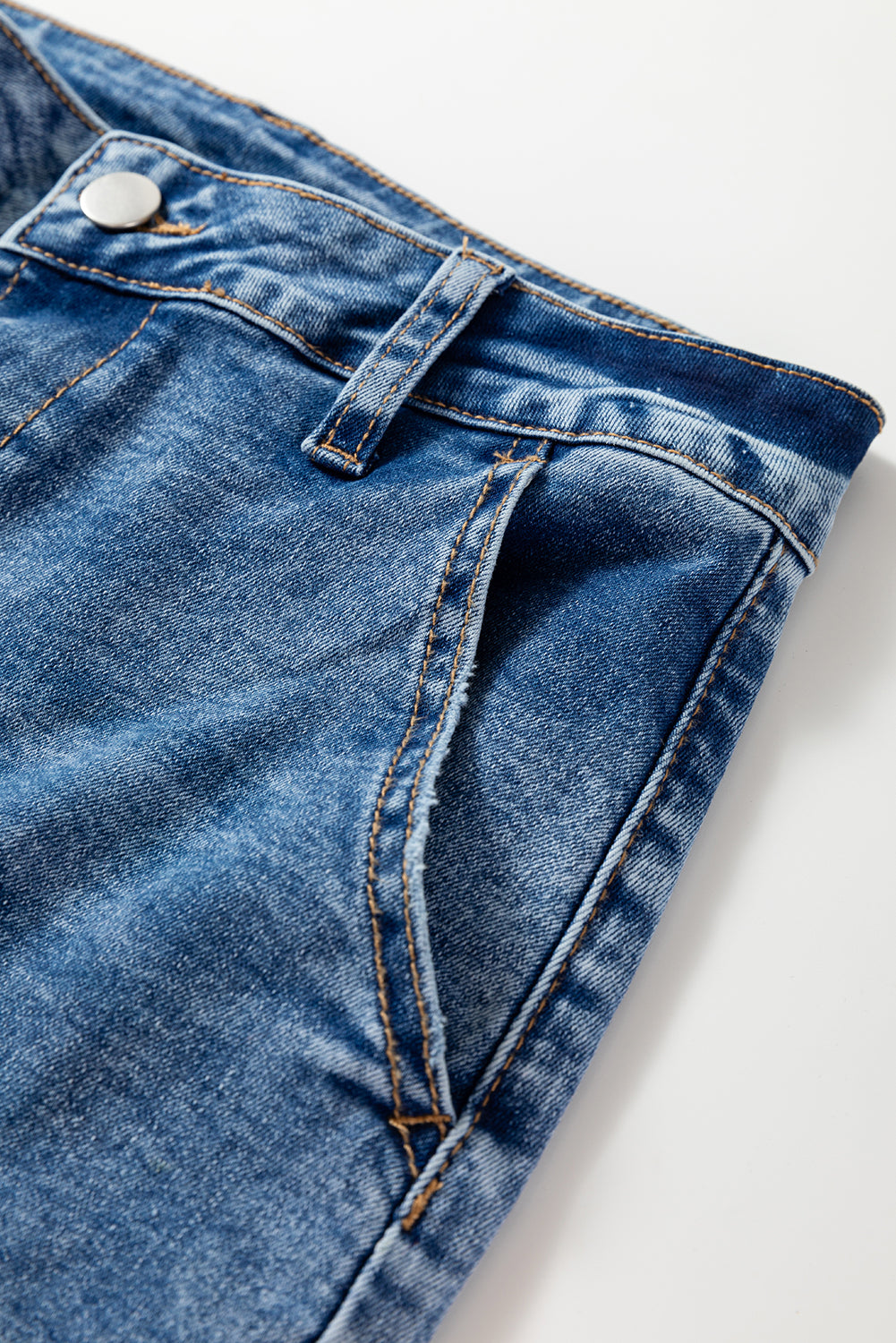 High Waist Straight Leg Ankle Jeans