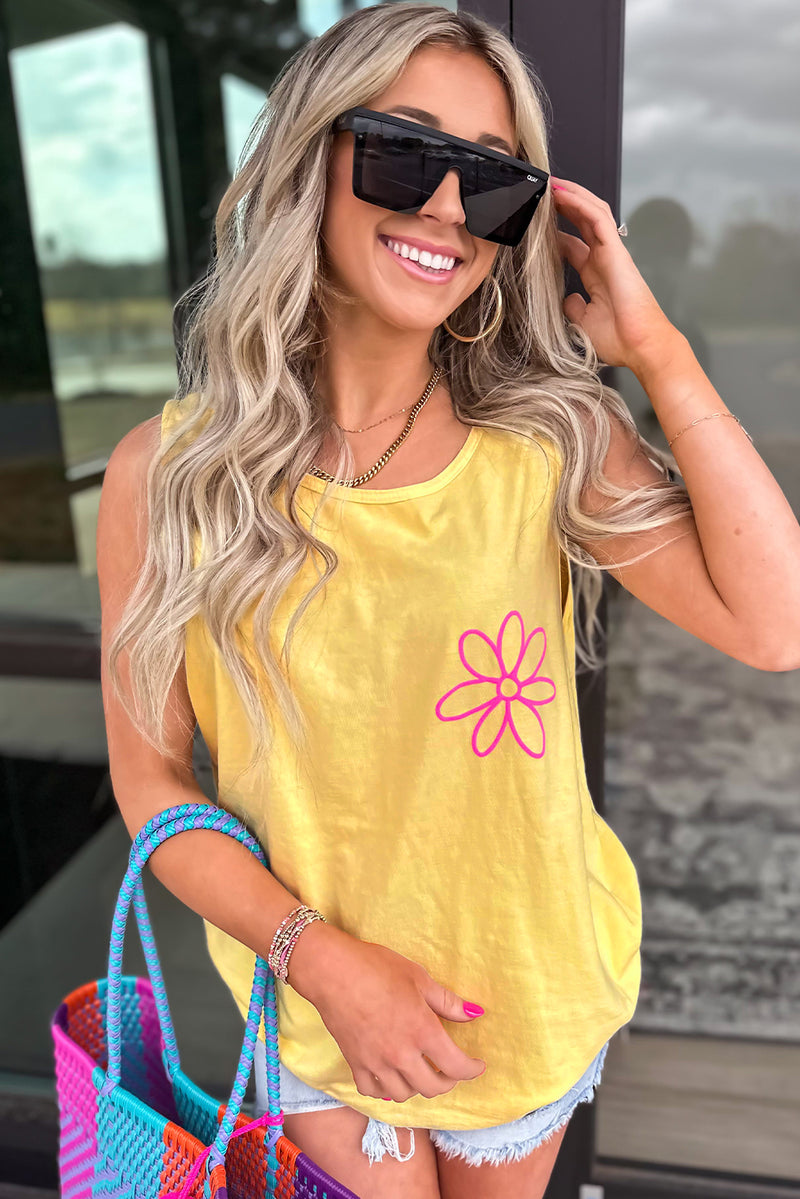 Sun Graphic Casual Tank Top