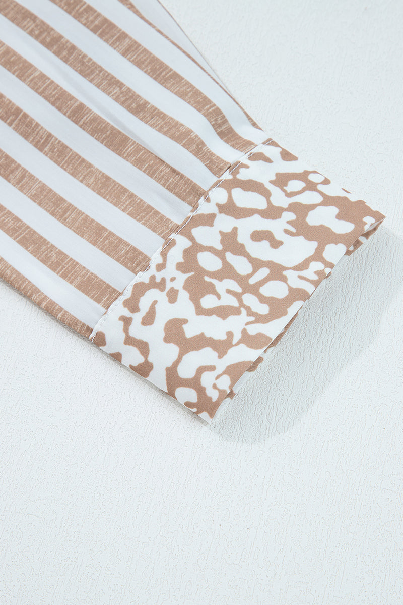 Leopard Striped Western Casual Shirt