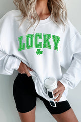 St. Patricks LUCKY Graphic Corded Sweatshirt