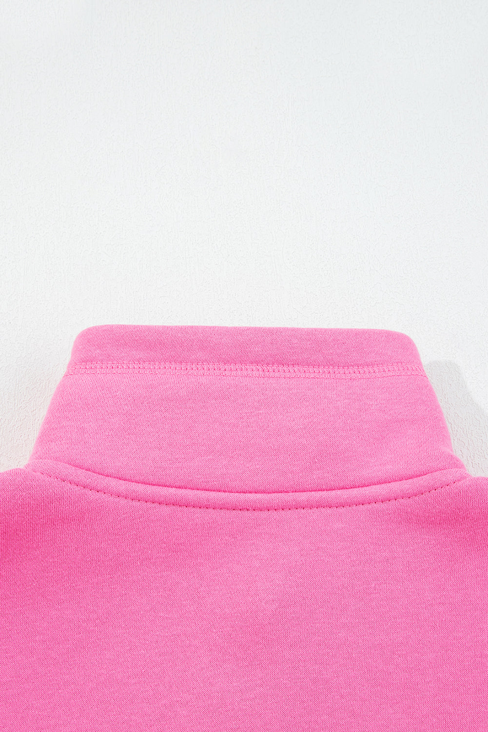 Half Button Stand Neck Drop Shoulder Sweatshirt