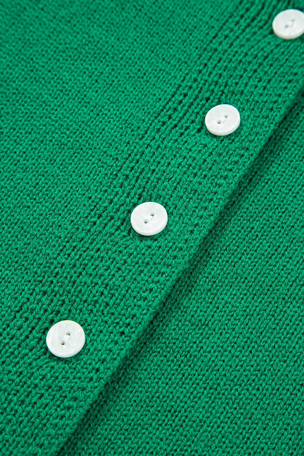 Solid Color Knit Button Drop Shoulder Sweater Cardigan