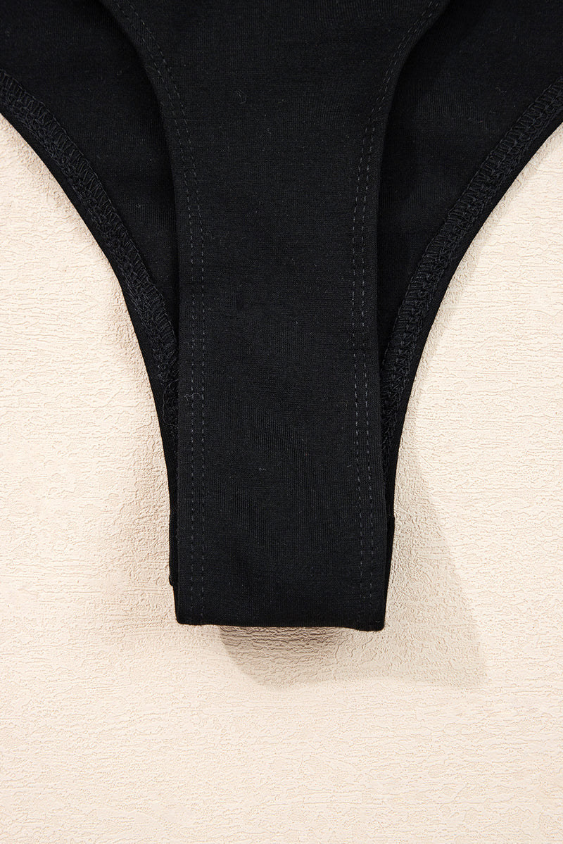 Polka Dot Mesh Long Sleeve Square Neck Bodysuit