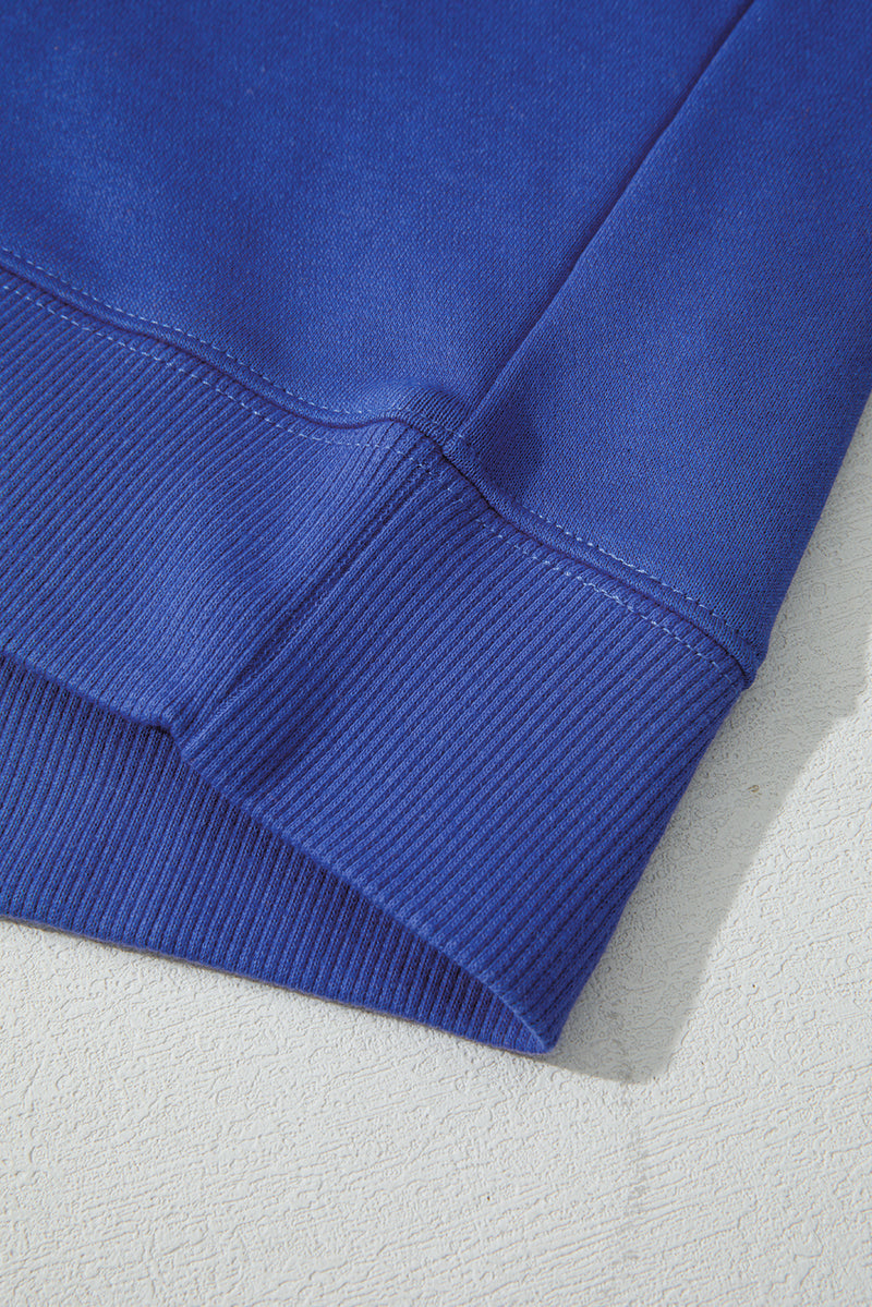 Varsity Striped Detail Drop Shoulder Oversized Sweatshirt