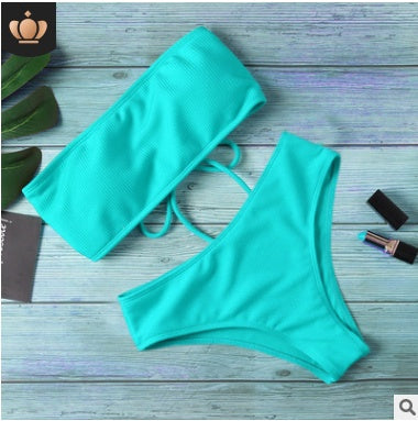 Solid Color Bikini set ladies swimwear