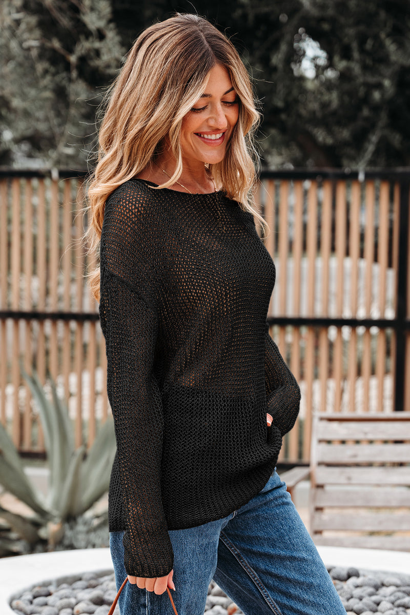 Crochet Hollow-out Jumper Top Sweater