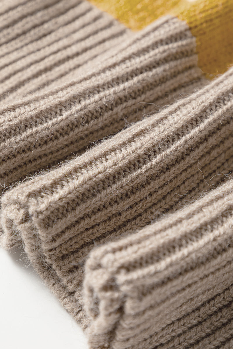 Multicolour Stripe Drop Shoulder Crew Neck Sweater