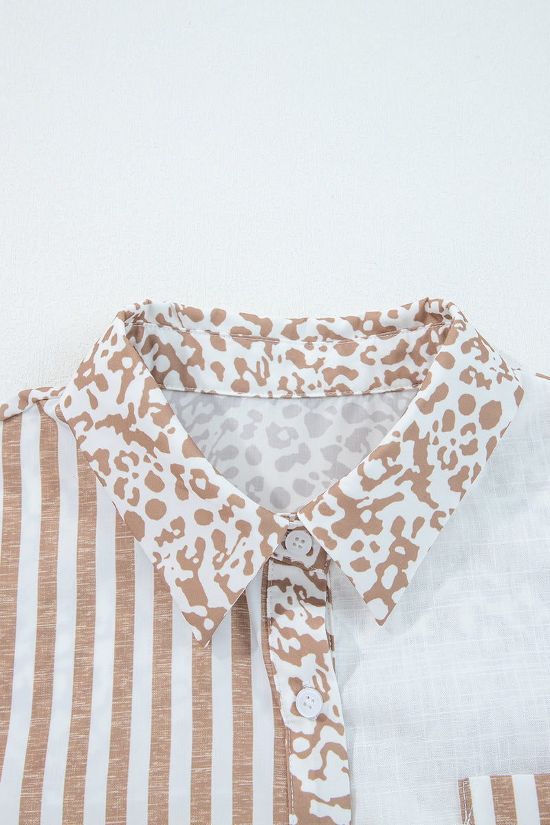 Leopard Striped Western Casual Shirt