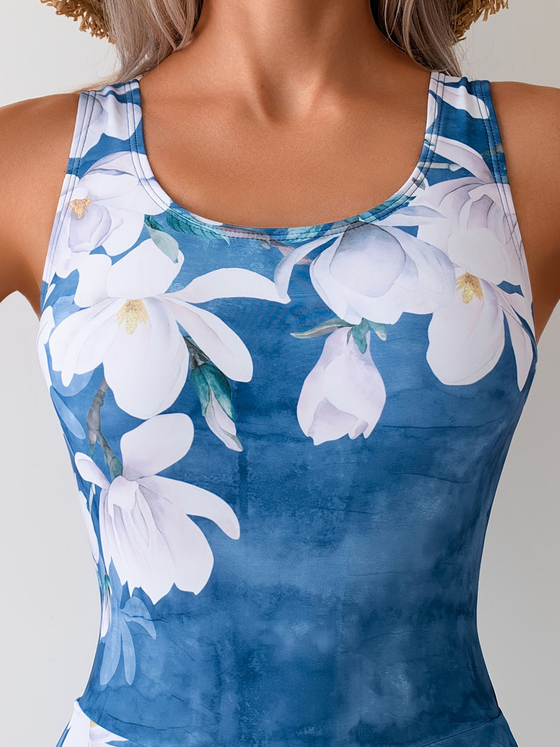 Vest Skirt Asymmetrical, Vacation Style Swimsuit