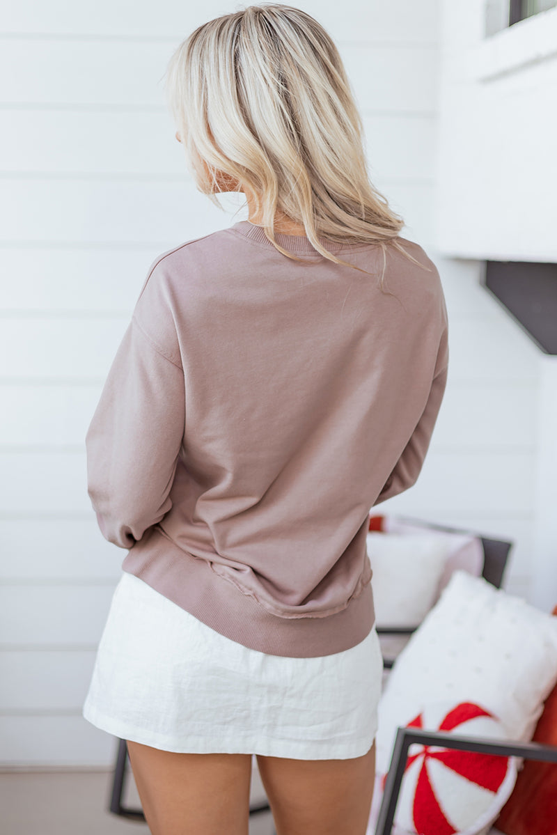 GOBBLE Letter Graphic Thanksgiving Shift Sweatshirt