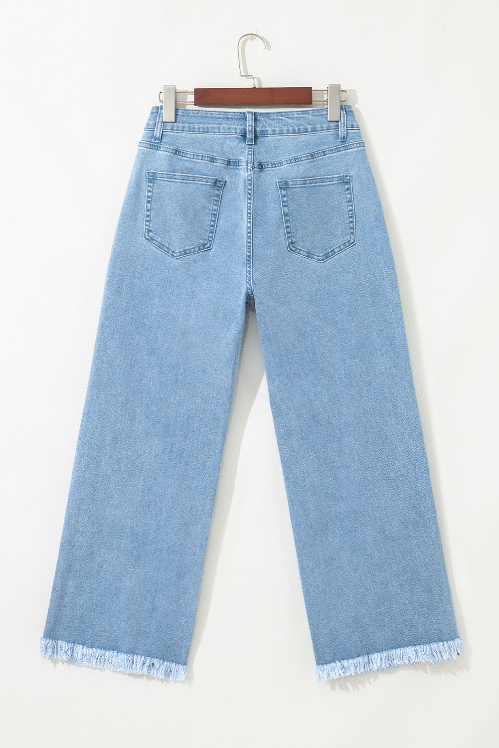 Acid Washed High Rise Cropped Wide Leg Jeans