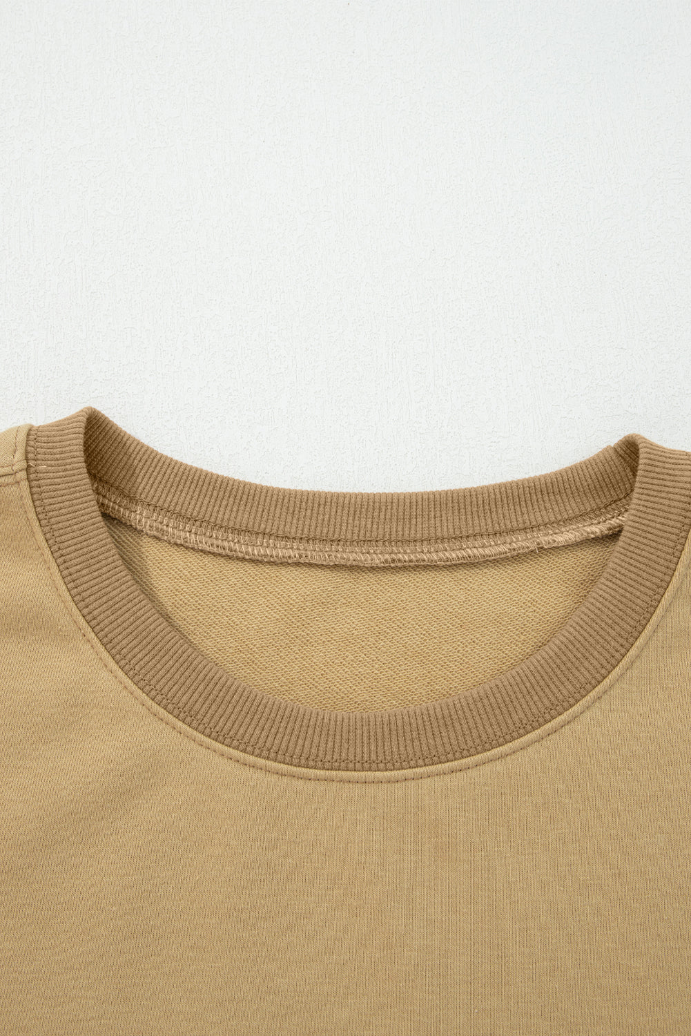 Contrast Star Patchwork Exposed Seam Uneven Hem Drop Shoulder Sweatshirt