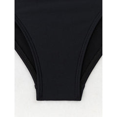 Women's High Waisted Bikini Sets Two Piece Tummy Control Swimsuit Color Block Bathing Suits
