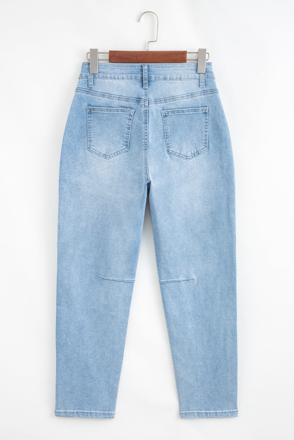 High Rise Barrel Relaxed Patch Pocket Jeans